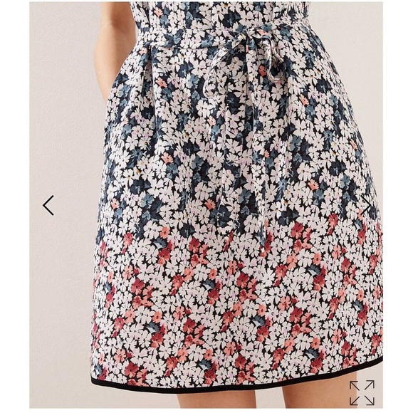 LOFT Floral Tie Front Dress - Picture 6 of 10